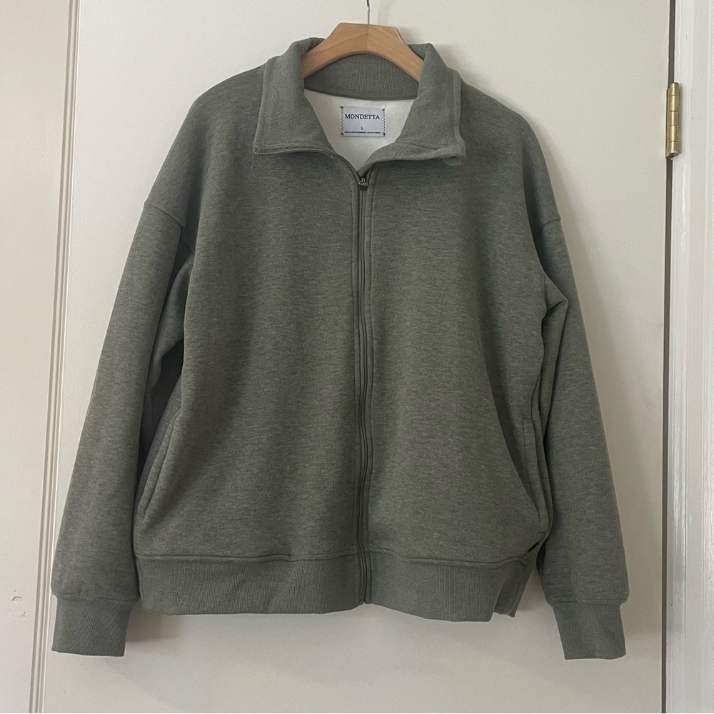 Mondetta Sage Gray Zip-Up Jacket